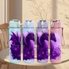 1PC Dark Purple Smoke Dragon Art Print 750ml Color Plastic Sports Water Bottle Leakproof Flip Straw Lid Suitable for Sports Office Home Use