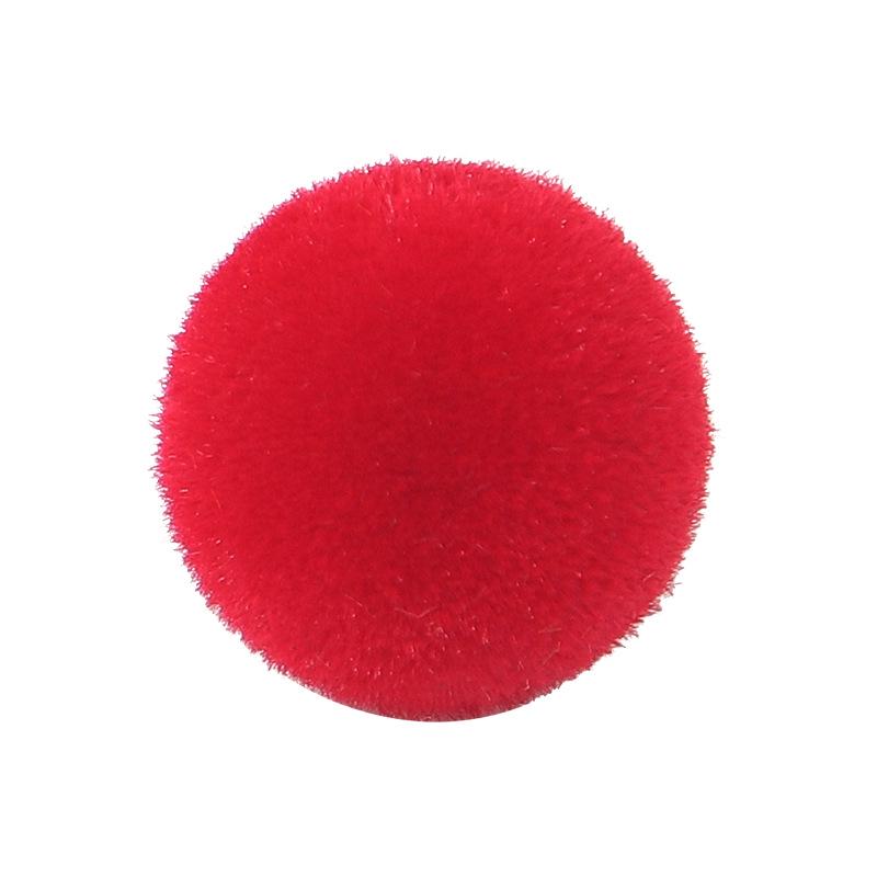 Colored Half-Round Flocked Mushroom Buttons: Plastic Sweater, Cardigan & Children's Decorative Accessories
