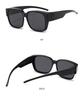 Luxury TR90 Square Frame Polarized Sunglasses - Unisex One-Piece, Dual-Use