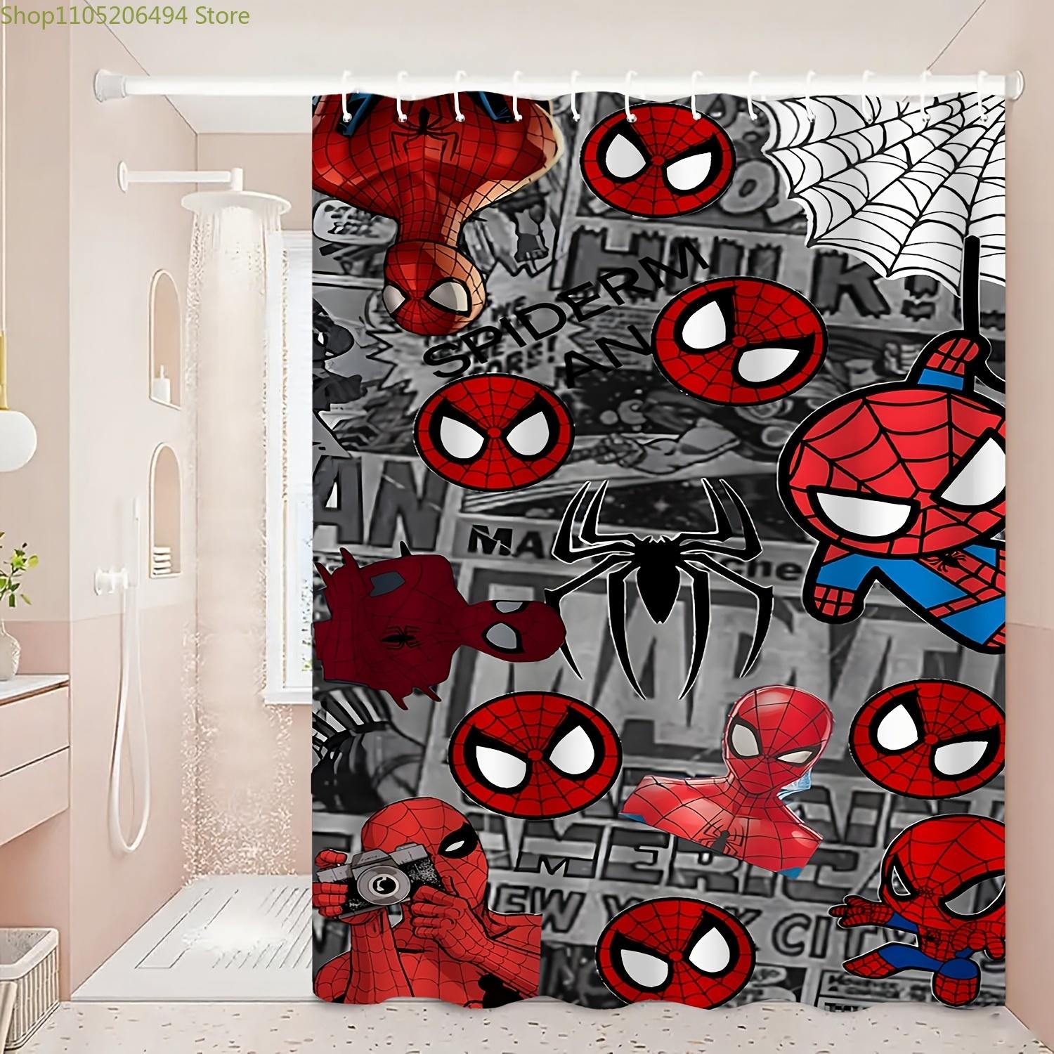 

A Printed Shower Curtain Featuring a Spider- Design, Made of Durable Polyester Fabric, Suitable for Cozy Home Bathrooms And Gu 90x180cm