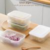 1000ml Plastic Food Freshs Keeping Set Stackable Meal-Prep Containers For Garlic Organiser