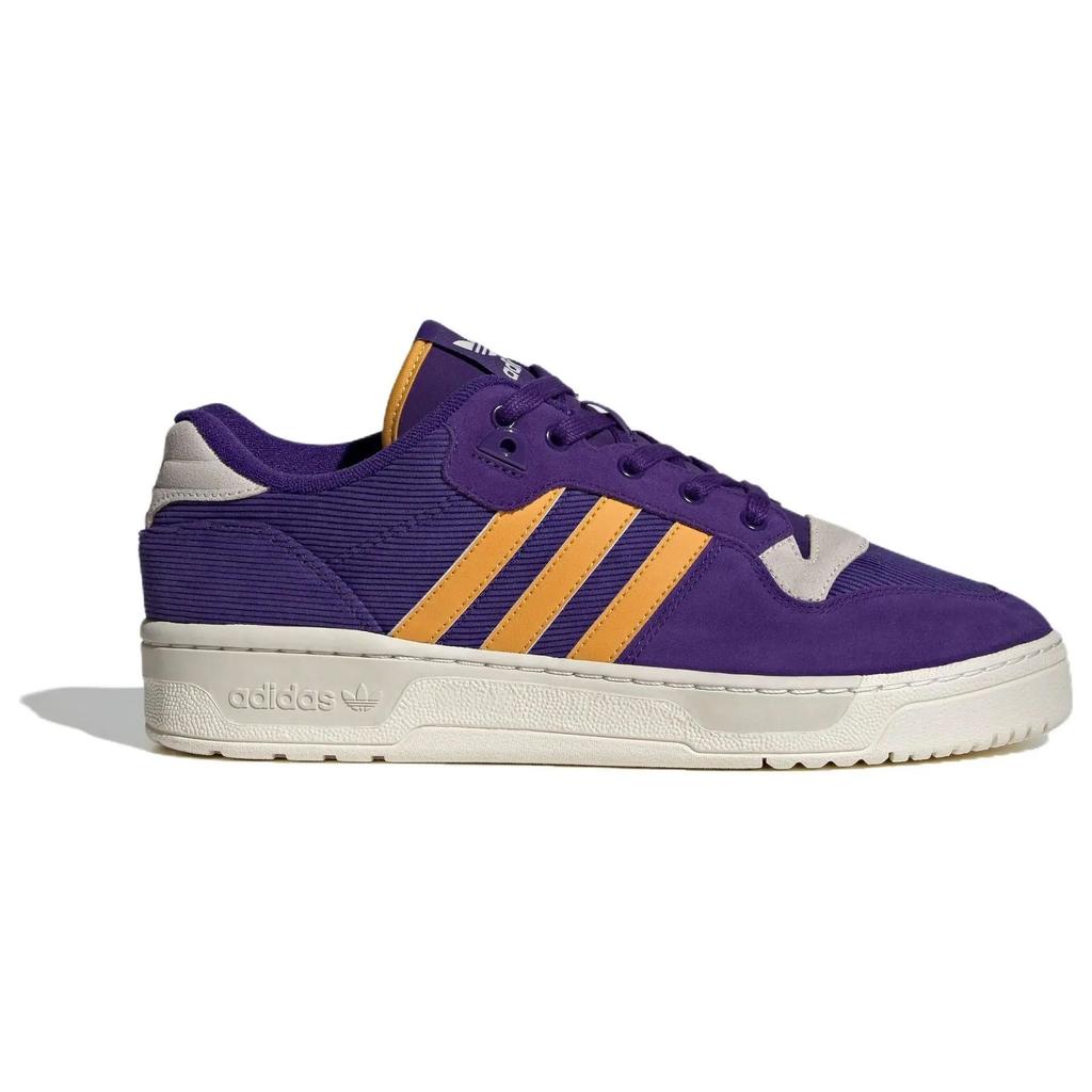 Adidas Rivalry Low Collegiate Purple Preloved Yellow Unisex Sneakers Aluminium ID8387