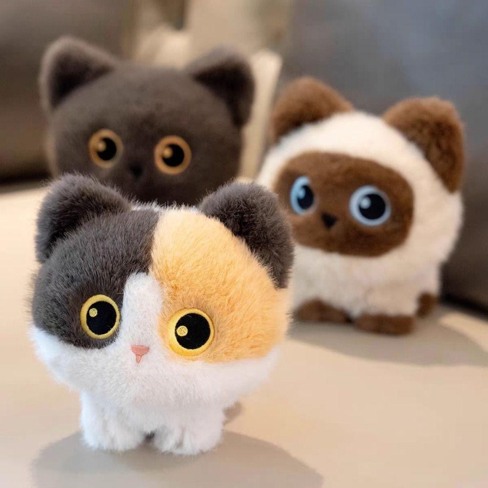 Siamese Cat Stuffed Doll Stuffed Animals Black Cat Plush Boy Girl Cat Plush Toy Holiday Gift