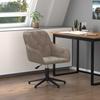 Vidaxl Swivel Office Chair, Light Gray, Upholstered In Velvet
