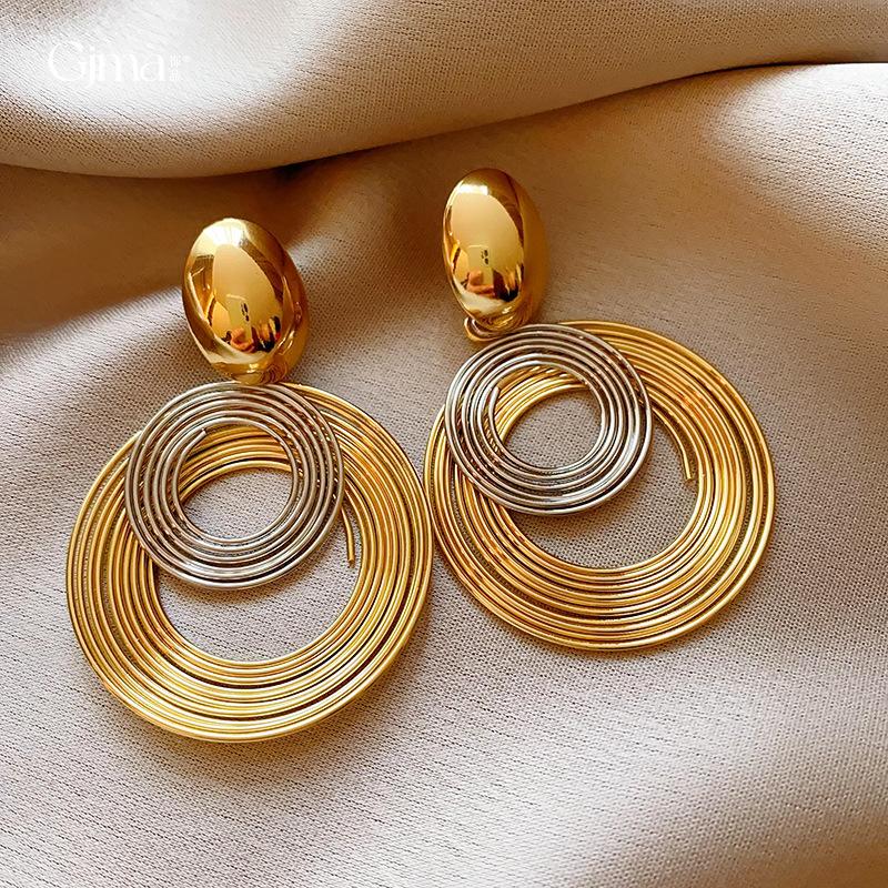 

2 шт. Женские модные геометрические серьги с цирконием, аксессуары, подходящие для свидания, вечеринки, фестиваля, подарки-E154