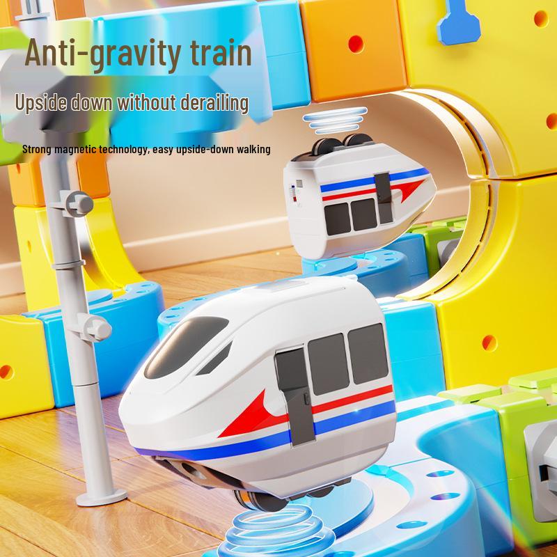 Magnetic High-Speed Electric Train with 3D Track: DIY Educational Assembly for Kids
