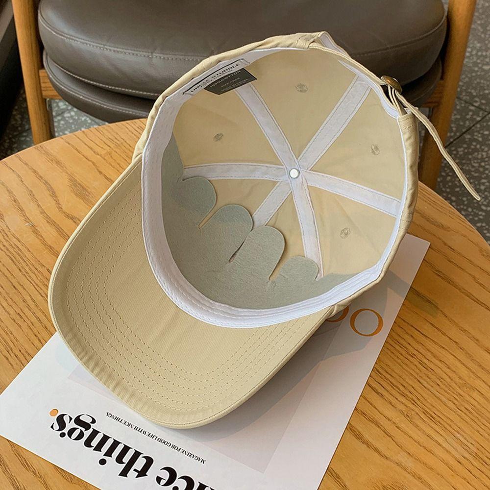 Cotton Outdoor Sun Hat Sun Protection Peaked Cap Adjustable Embroidery Letter Baseball Cap  Sports