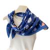 Fresh Retro Printed High-end Silk Scarf Imitation Square Shawl Versatile Neck Small Women