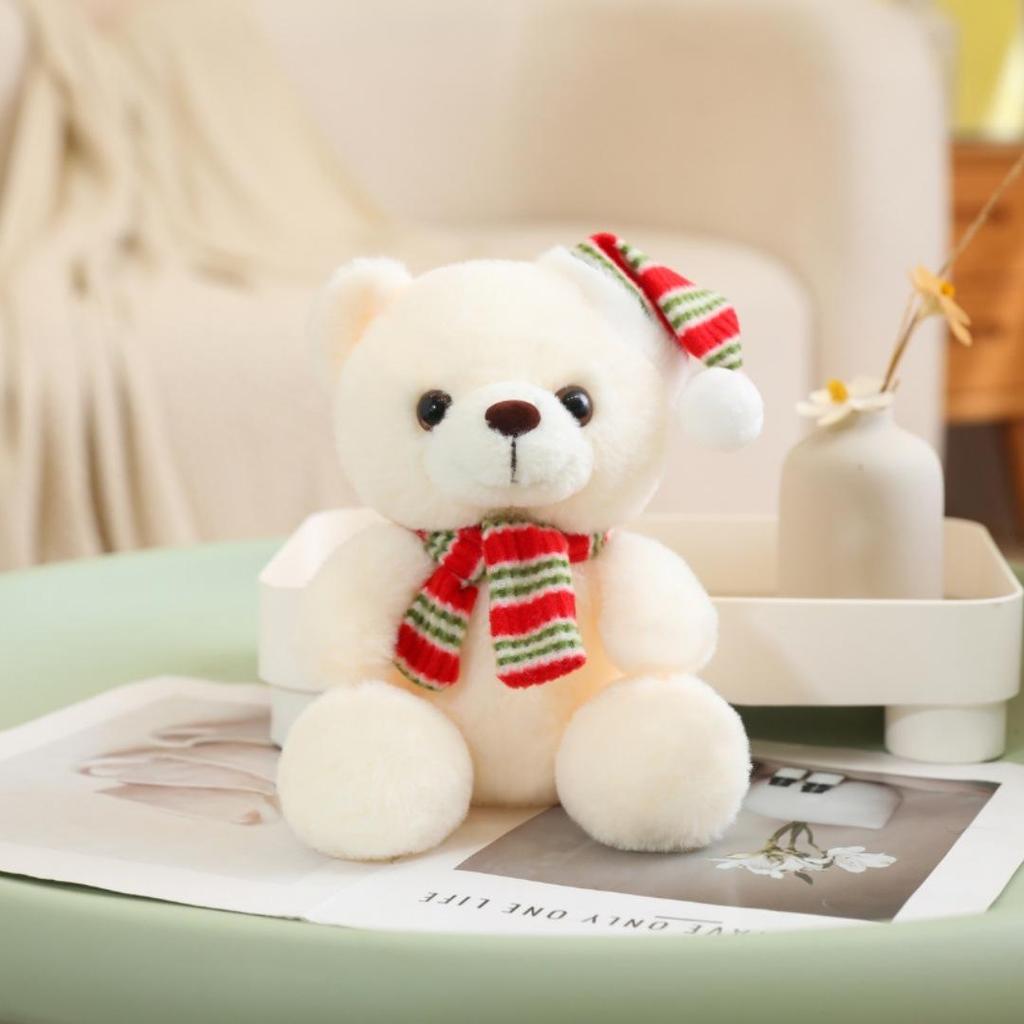 Christmas Teddy Bear with Hat - Cute Plush Doll Gift