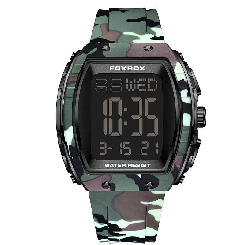 LIGE New Fashion Men s Watches Multifunctional Military Sports Quartz Watches For Men LED Luminous Waterproof Digital Watch Man зелёный