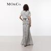 MO&Co. Denim Laser-Ripped Fishtail Skirt