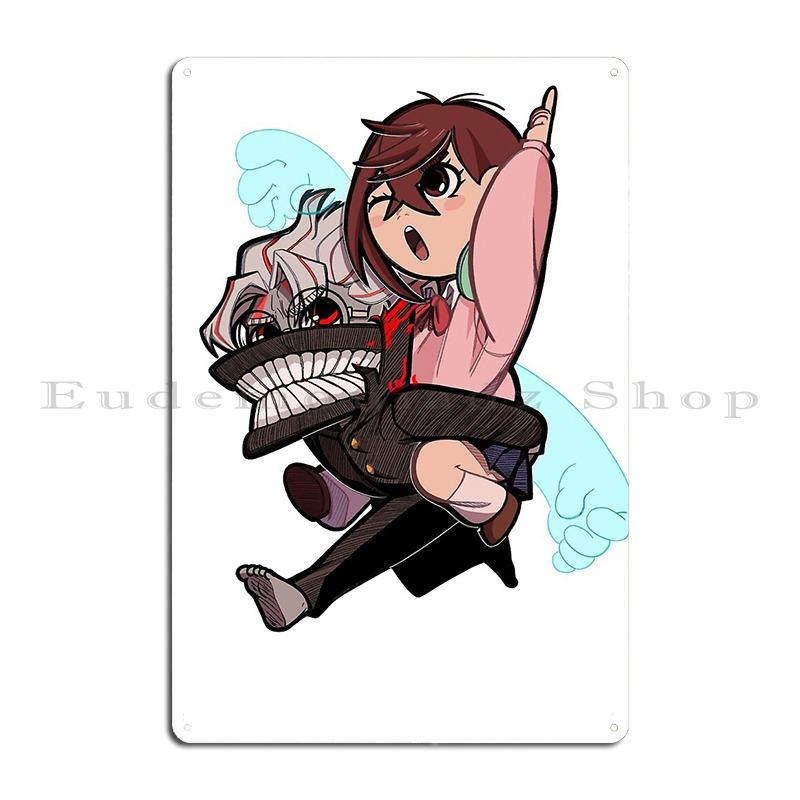 

Momo And Okarun Dandadan Metal Sign Decoration Living Room Wall Decor Party Custom Tin Sign Poster 20x30cm