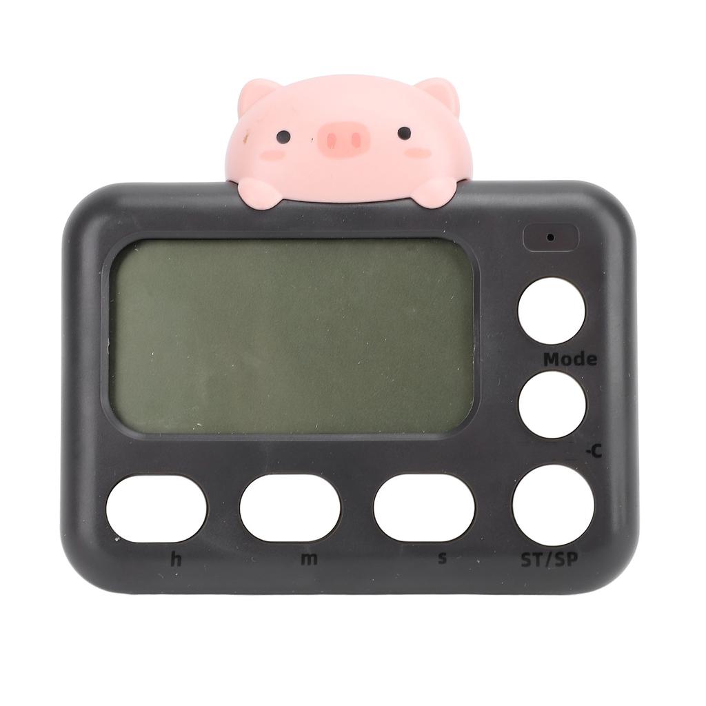 Digital Kitchen Timer Magnetic Forward Backward Countdown LCD Display Cute Cartoon Portable Desk