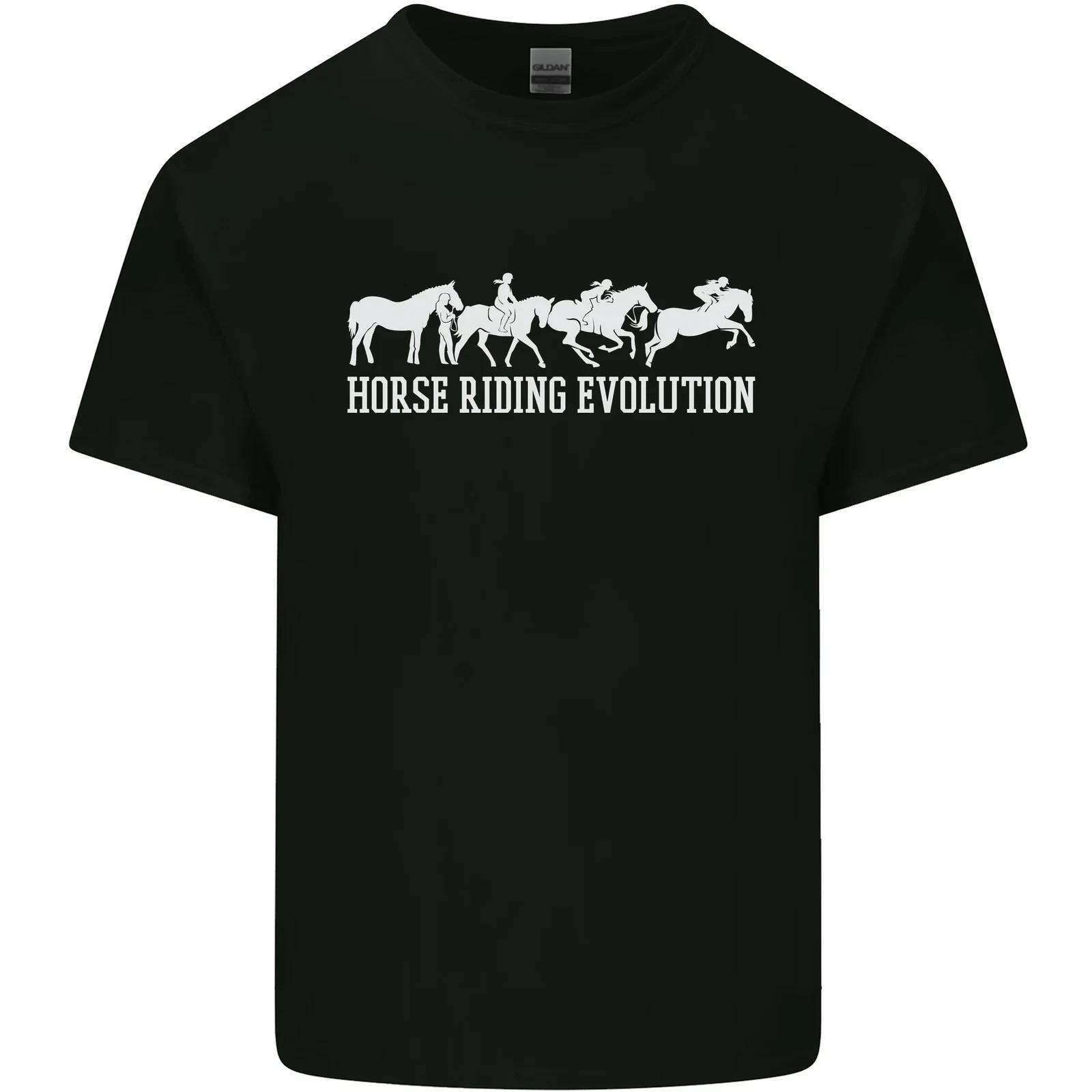 Horse Riding Evolution Equestrian Kids T-Shirt Childrens M