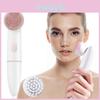Electric Face Cleaner Cleansing Facial Brush Wash Machine Spa Skin Care Massager Blackhead Facial Silicone Cleanser Tools 2 In 1