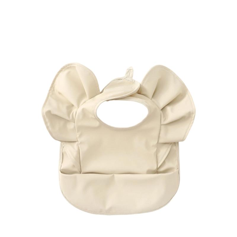 Cute Flying Sleeve Shaped Feeding Bib with Water Proofing Layer, Adjustable Saliva Towel for Baby 6-36 Months