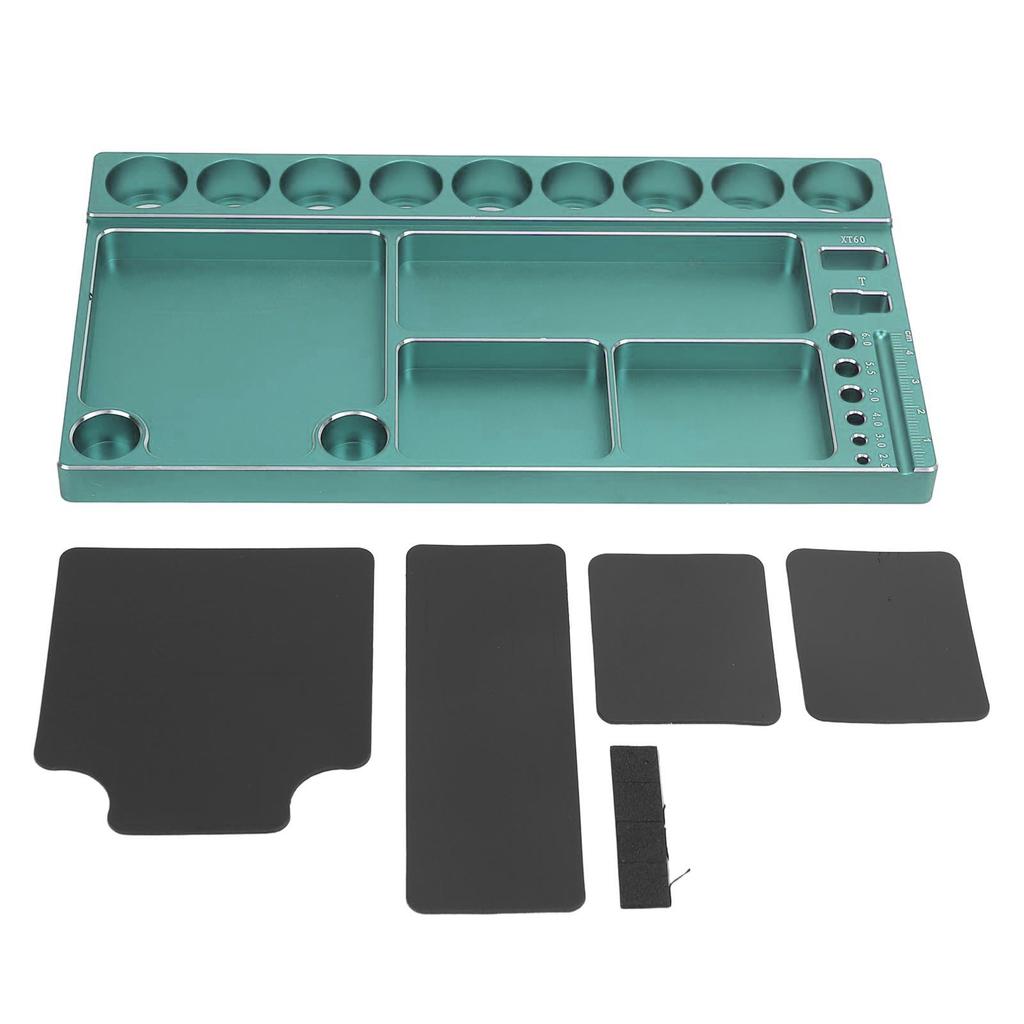 RC Screwdriver Tool Storage Rack Prevent Slip Aluminum Alloy Magnetic RC Socket Screws Tray Organizer Tool Holder for 1