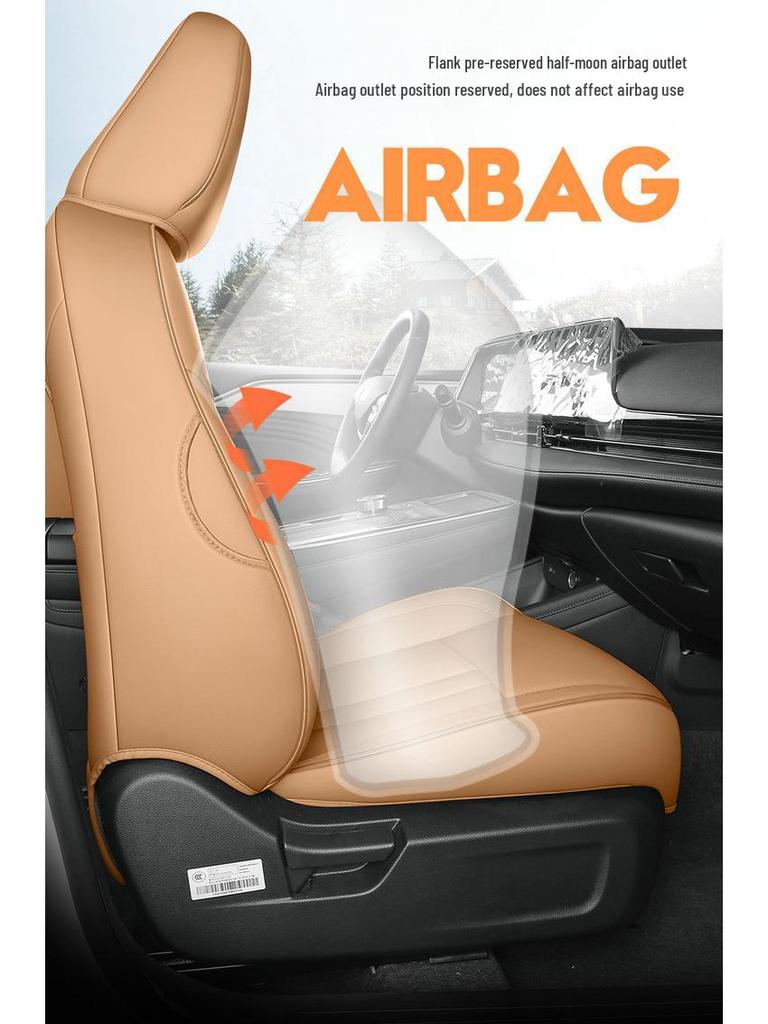 Aion SMAX Universal Full Leather Car Seat Cushion (Five-Seat) - Four Seasons Model