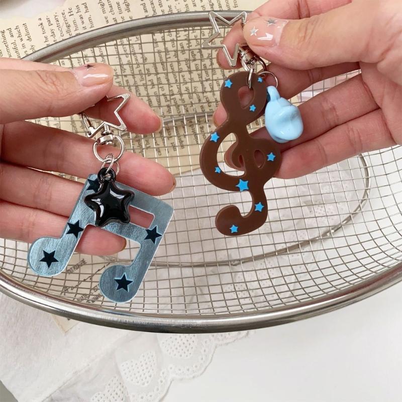 Fun And Colorful Acrylic Keyring With Musical Notes For Gift Giving Music Symbol Keychain Pendant With Musical Note