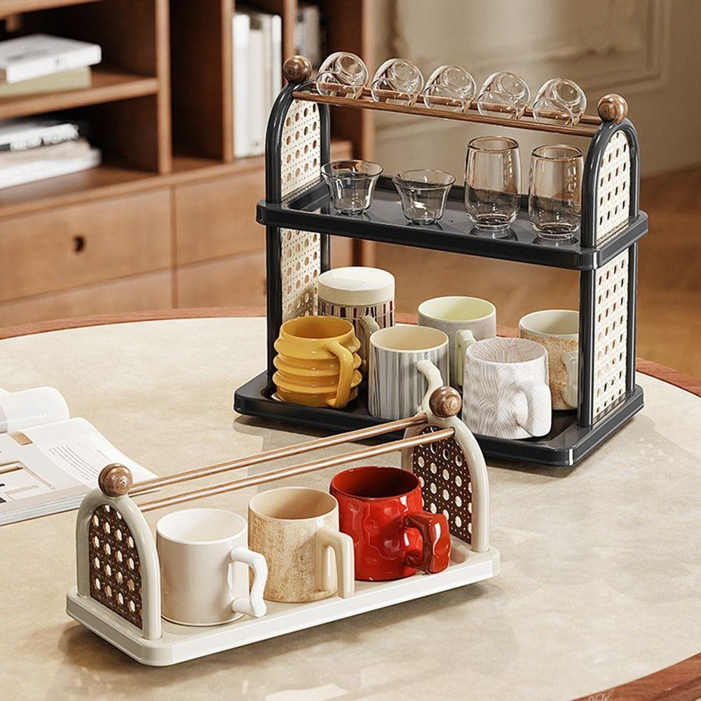 Plastic Coffee Cup Holder Large Capacity Mug Storage Rack Vintage Cup Holder Kitchen