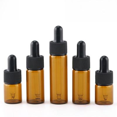 Braune Tropfflaschen aus Glas: 5 ml – 15 ml, 10 ml Flaschen für ätherische Öle, Behälter für Essenzen und Kosmetika