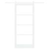 ORKDAL Sliding Door White 93 x 211 cm Solid Pine Wood and Glass