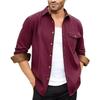 Men S Long Sleeve Solid Color Casual Vacation Shirt