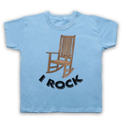 I Rock Rocking Chair Funny Comedy Joke Pun Cool Cute Kids Childs T-Shirt