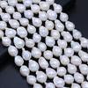 1String, 8-9mm White Natural Freshwater Tail-shaped Pearls 36cm Loose Beads for Handmade Jewelry Craft Supplies, DIY Holiday Gifts