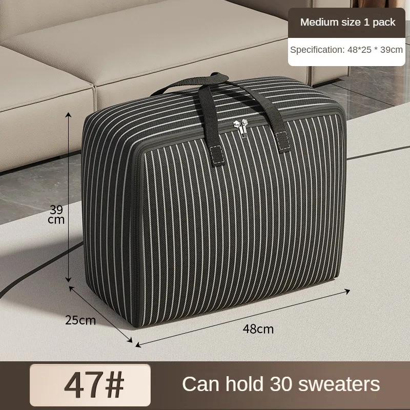 Large Capacity Oxford Cloth Waterproof Travel Storage Bag - Ideal for Clothes, Beddings, and Moving - Durable