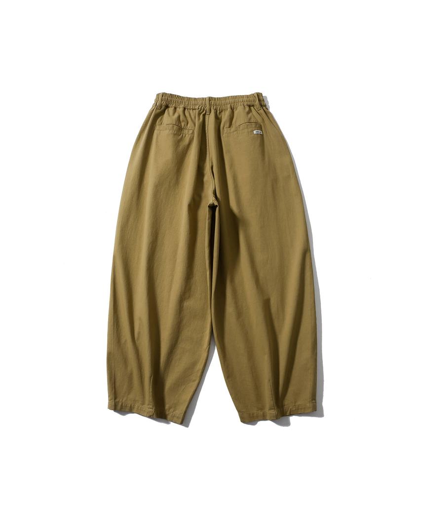 ANGLAN Long Tuck Wing Balloon Pants - Beige