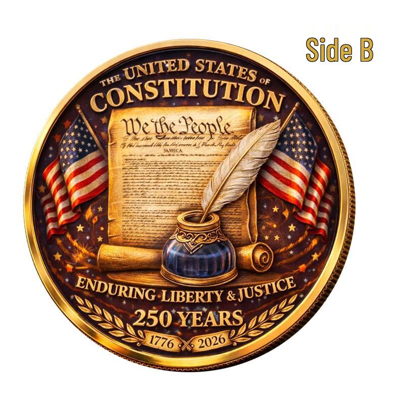 250th Anniversary American Independence Fire Goddess & Bald Eagle Commemorative Coin