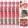 30 Pcs Christmas Gift Tote Bag Eve Candy Paper Kraft Party Bags Large Snack Bulk Storage Wrapping for Presents Decorative Extra