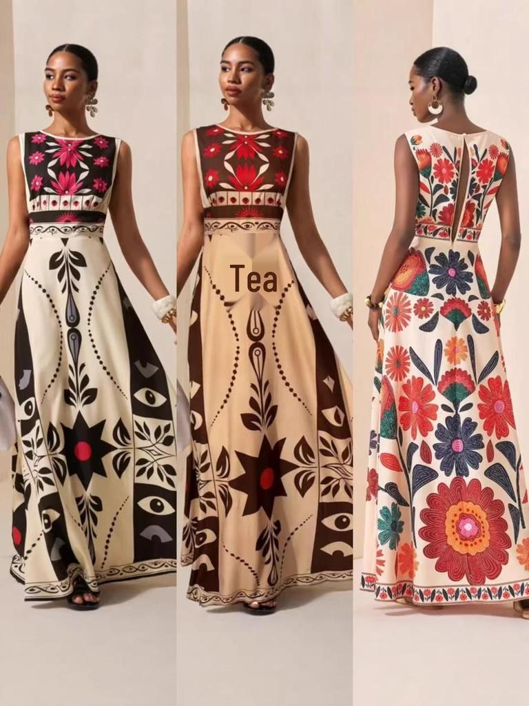 2026 European & American Women's Bohemian Sleeveless Summer Long Dress