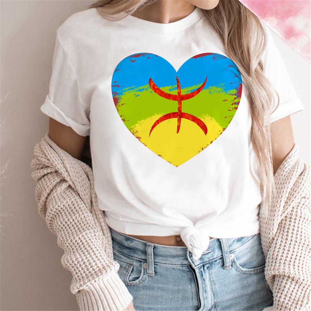 Amazigh T-shirts Women Graphic Streetwear Summer Tee Female Harajuku Japanese Anime Clothing