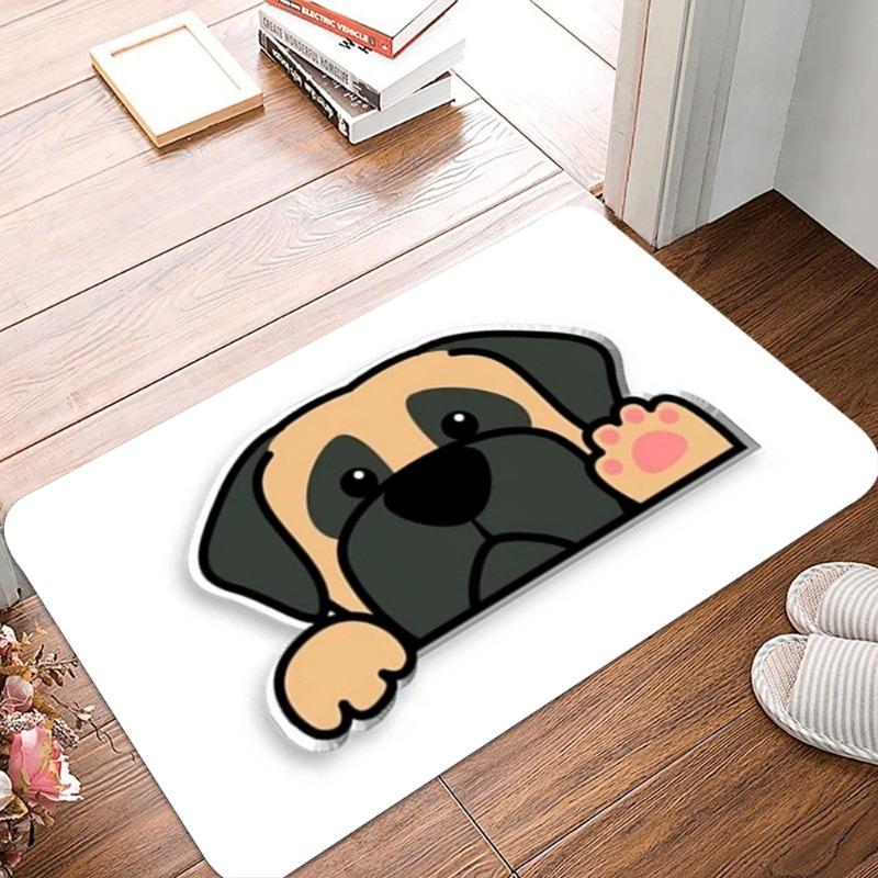 Cute Dogs Printing Carpet Cartoon Door Mat Durable Easy To Clean Indoor and Outdoor Foot Rug Welcome Mat Fashion Home Decoration