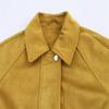 European and American autumn new loose casual American fashion locomotive style zipper lapel long sleeve short jacket