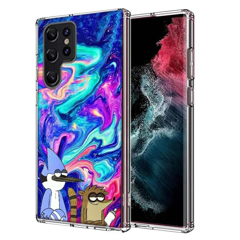 Cartoon Regulars Cute Show Cover For Samsung Galaxy S21 S20 S23 FE S22+ S24 Ultra S25 Edge Phone Case S10 Plus Clear Capa Coque
