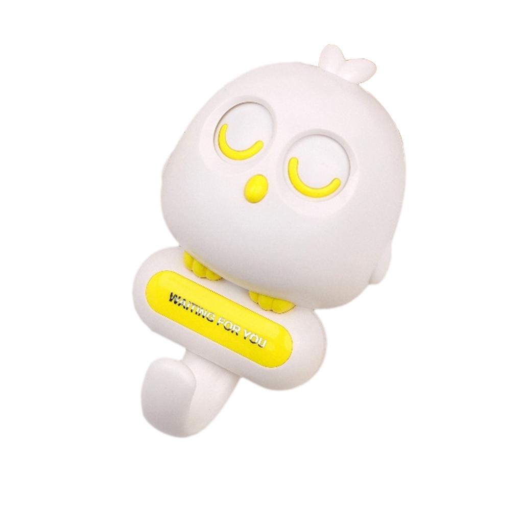 1 stk Kreative uglekroker, Veggmontert søt dyredørkrok uten hull, Husholdningsoppbevaringshengere for lue, skjerf, nøkkel, hjemmedekorasjon