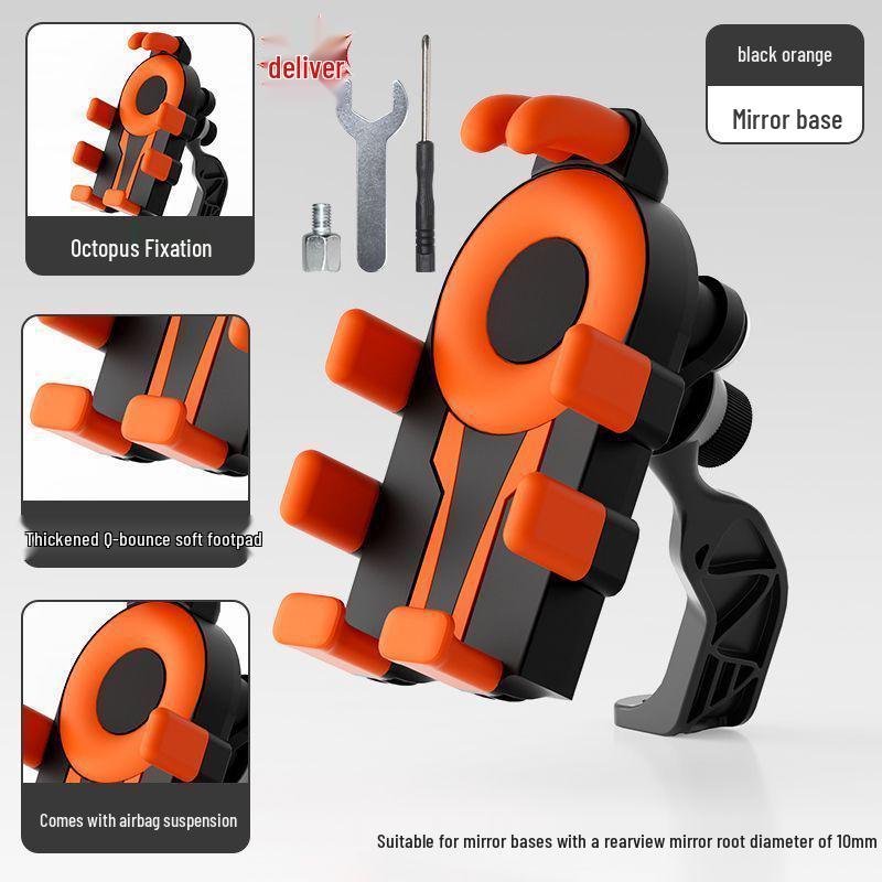 2025 Shockproof Anti-Shake Eight Claw Phone Holder for Electric Vehicles, Motorcycles, and Bicycles