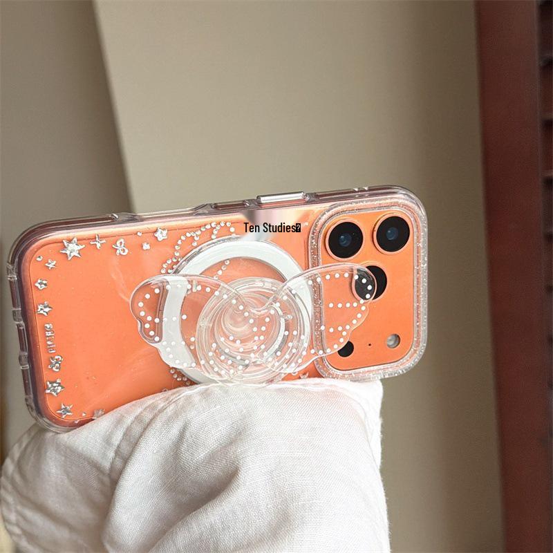 

Premium Magnetic Angel Wings Side Edge Case for iPhone 17/16 Pro Max/15/14 iPhone 15 Pro