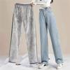 Women's High-Waisted Velvet-Lined Wide-Leg Jeans - Winter 2025 Slim Fit