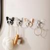 8 Pcs Plastic Butterfly Wall Hooks Wall Mounted Self Adhesive Butterfly Storage Hanger Moisture-proof Decorative Key Holder
