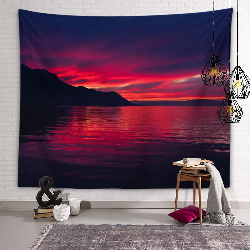 

Пляжный закат Вечерний закат Красивый гобелен Фон Настенное художественное оформление Комната в общежитии Эстетика Спальня Украшение дома 150X150CM