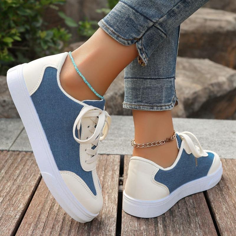 Women Vulcanize Shoes Fashion Cowboy Canvas Shoes Breathable Casual Shoes Sneaker for Women Light Walking Flats Zapatillas Mujer