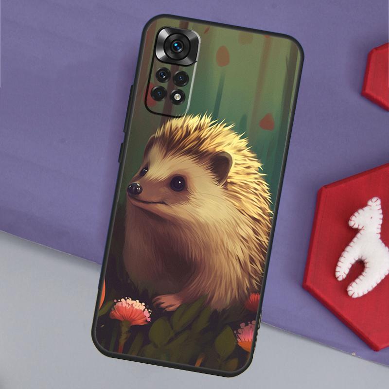 Cute Little Hedgehog Funda For Xiaomi Redmi Note 14 13 12 11 Pro 9 10 9S 10S 11S 12S Redmi 14C 10C 12C 13C Case