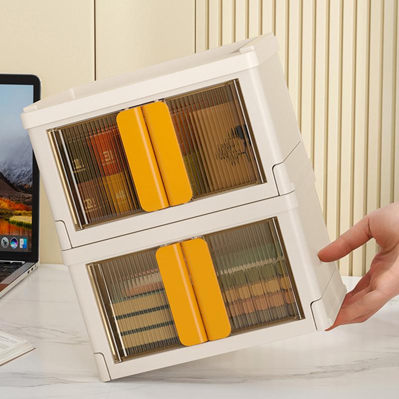 Caja de almacenamiento plegable de plástico portátil para guardar ropa, juguetes, muñecas, organizador de armario para el hogar