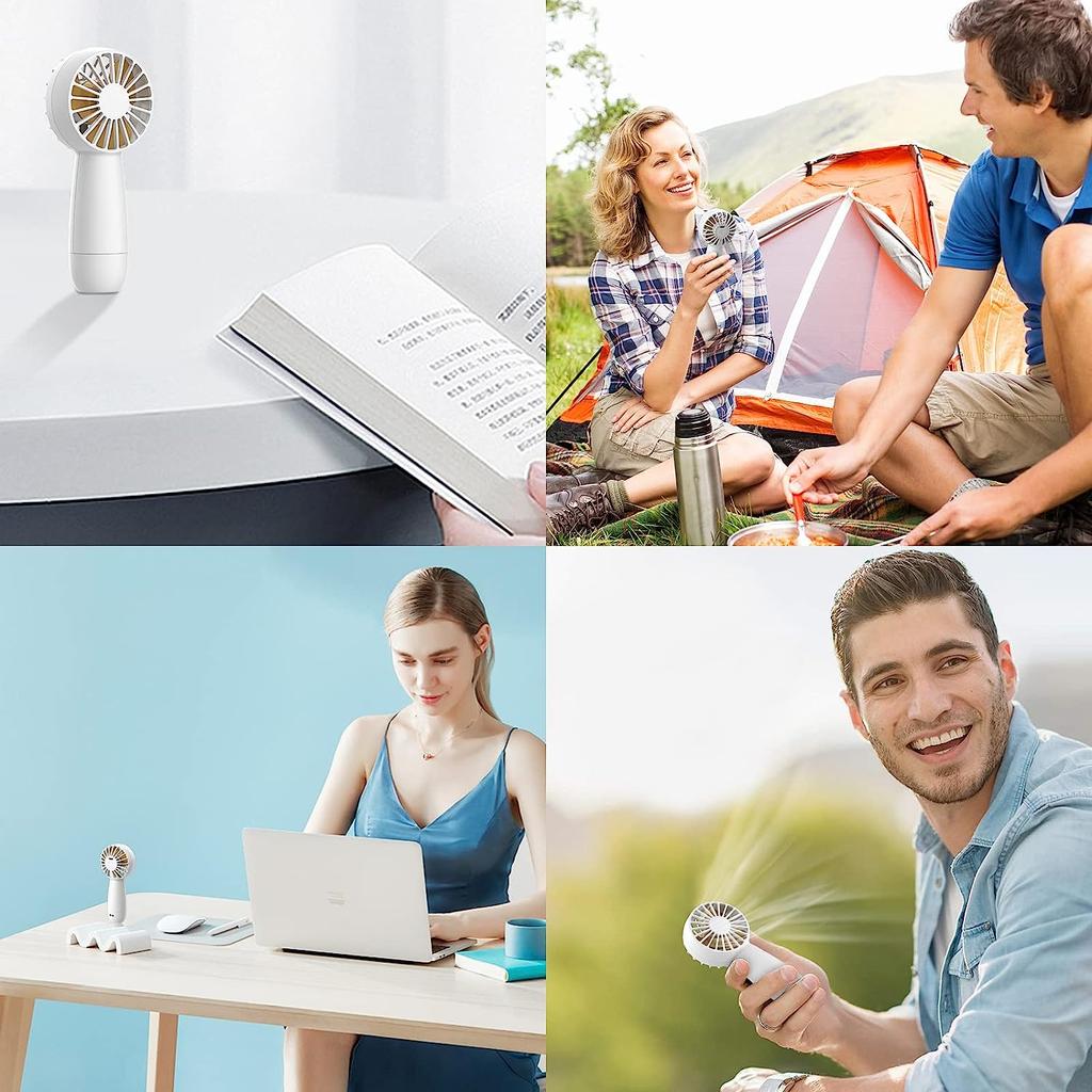 Mini ventilátor Přenosný ruční ventilátor Ventilátor na baterie Osobní výkonný chladicí ventilátor 3 rychlosti Malé módní ventilátory
