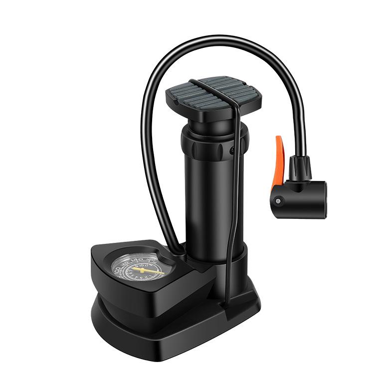 Foot Pump for Bicycle Motorcycle Bike High Pressure Air Inflator Universal Home Car Tire Inflator with Hose