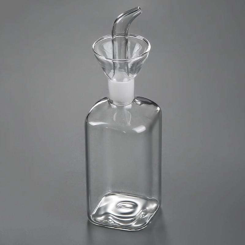 Leak-Proof High Borosilicate Glass Oil Dispenser Airtight Kitchen Bottle Dripless Soy Sauce Vinegar Seasoning Pot for Food